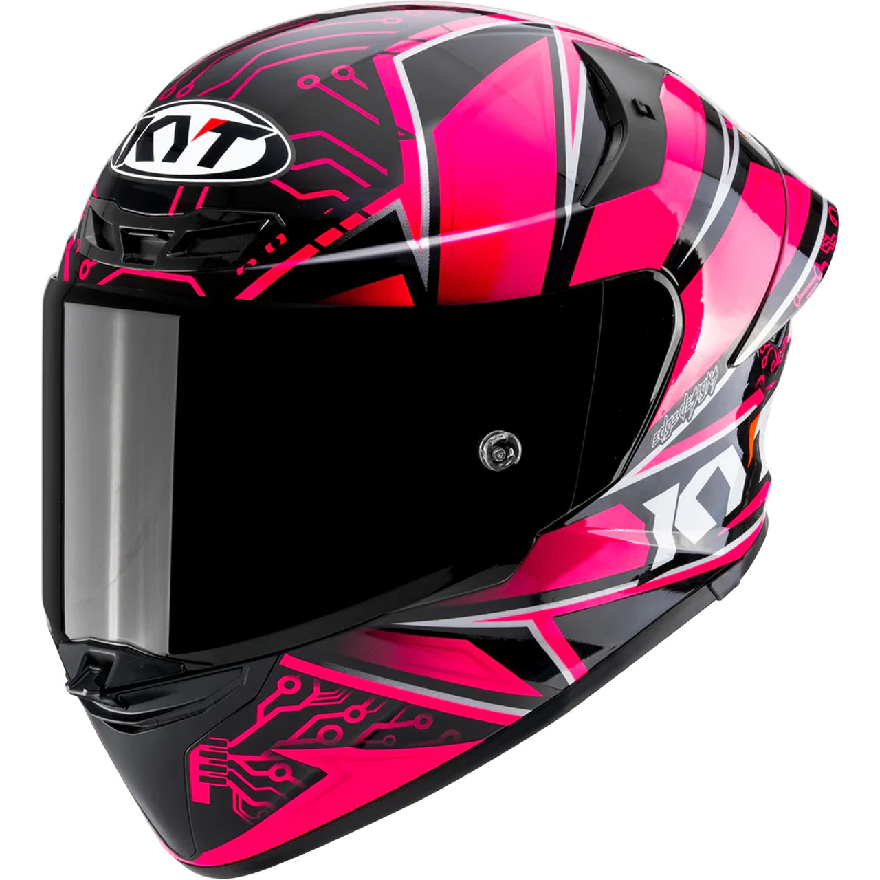 KYT TT-Revo Hyper Pink Helmet