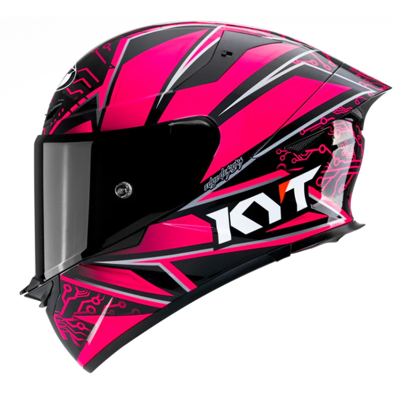 KYT TT-Revo Hyper Pink Helmet