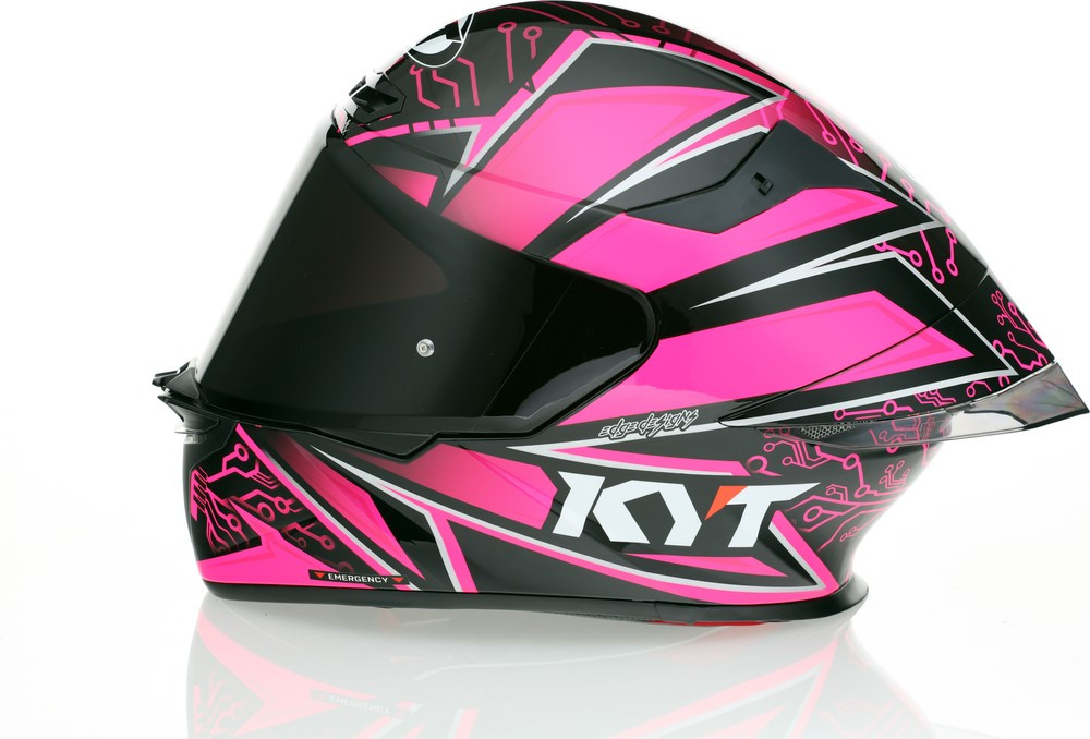 KYT TT-Revo Hyper Pink Helmet