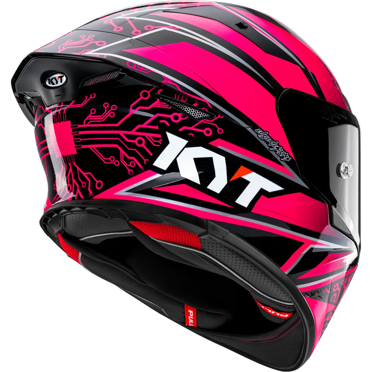 KYT TT-Revo Hyper Pink Helmet