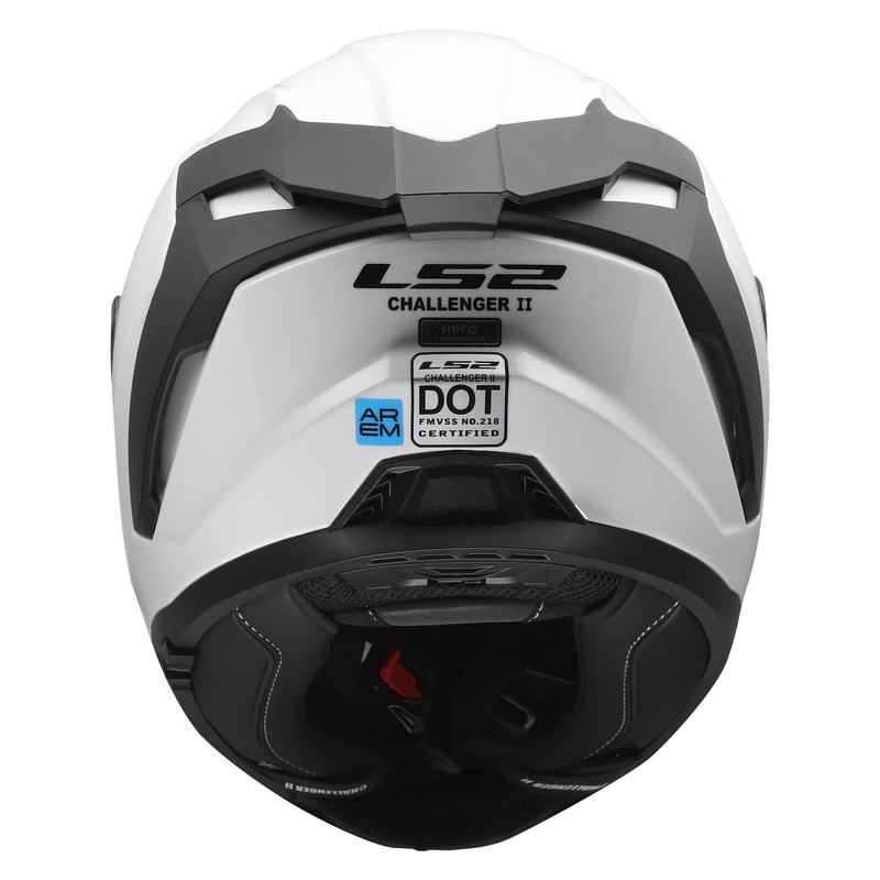 LS2 Challenger II White Black Helmet - Speed Addicts