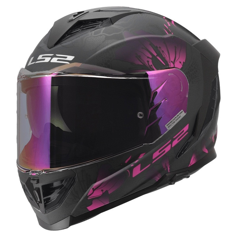 LS2 Assault III Burst Matte Black Purple Helmet