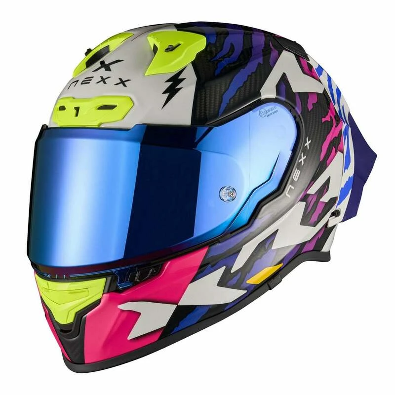 Nexx XR3R Ziger X-Pro Purple Blue Carbon Helmet - Speed Addicts