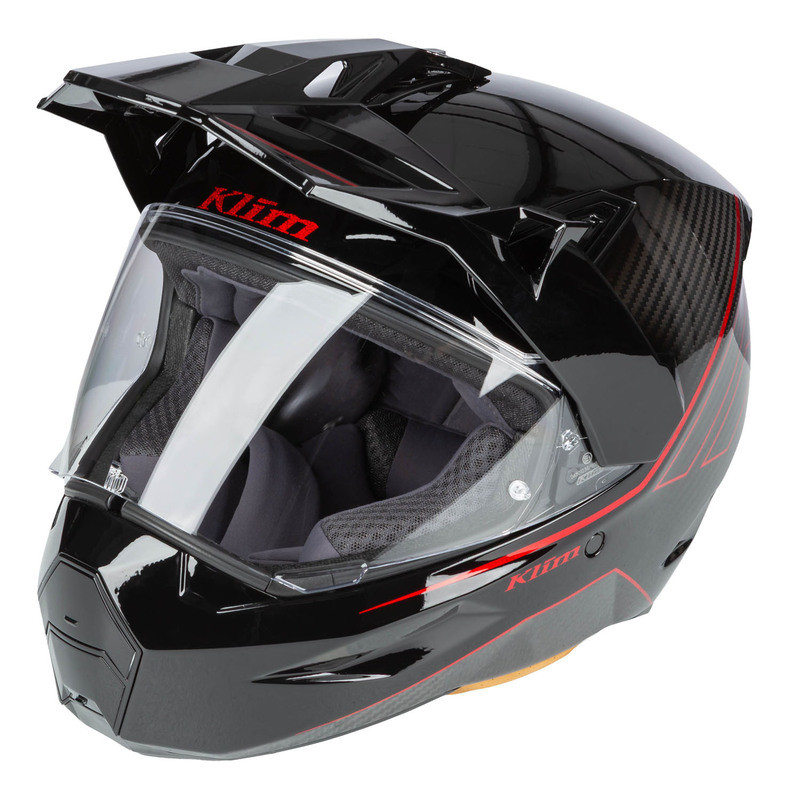 Klim X1 Alpha Quanta Gloss Black Fiery Red Helmet - Speed Addicts