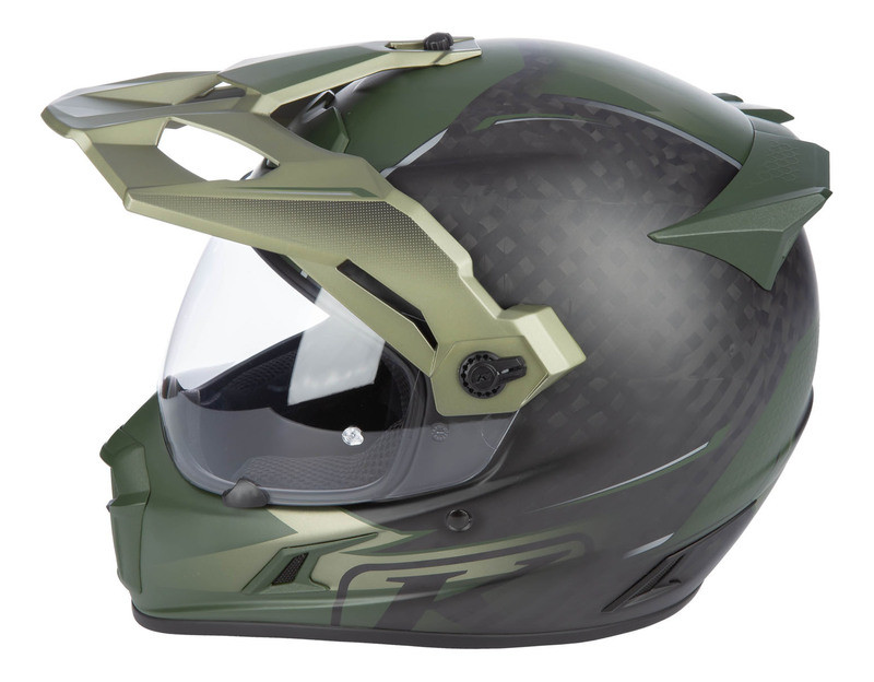 Klim Krios Pro Echo Matte Black Rifle Green Oil Helmet - Speed Addicts