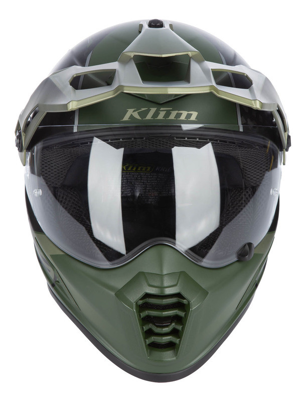 Klim Krios Pro Echo Matte Black Rifle Green Oil Helmet - Speed Addicts