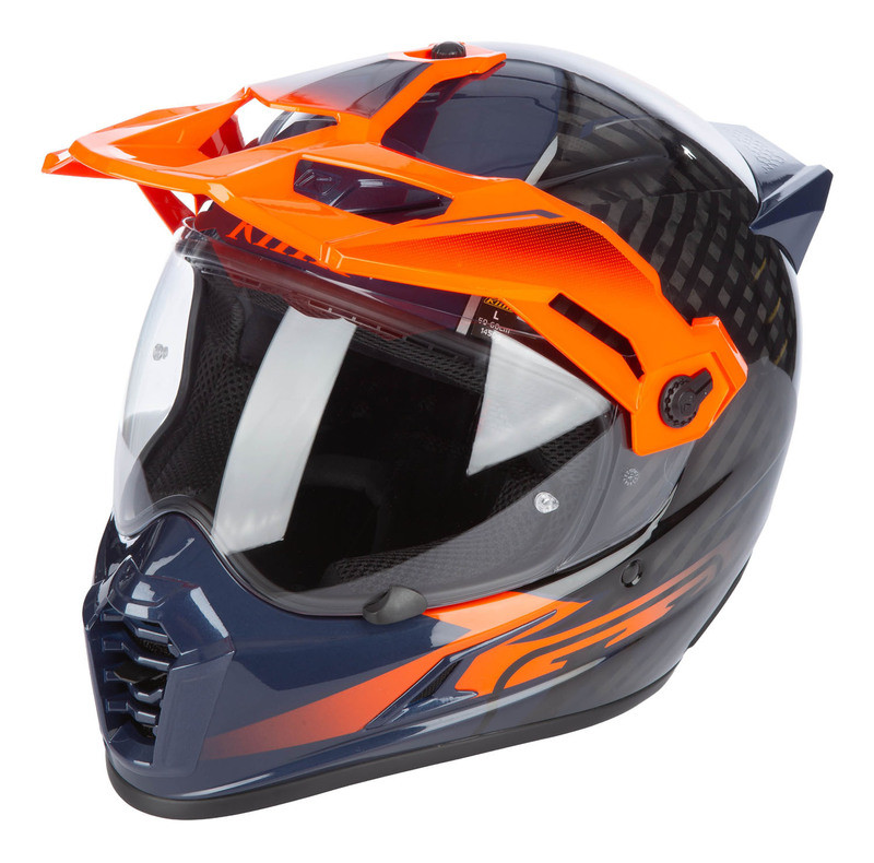 Klim Krios Pro Echo Gloss Black Striking Orange Petrol Helmet