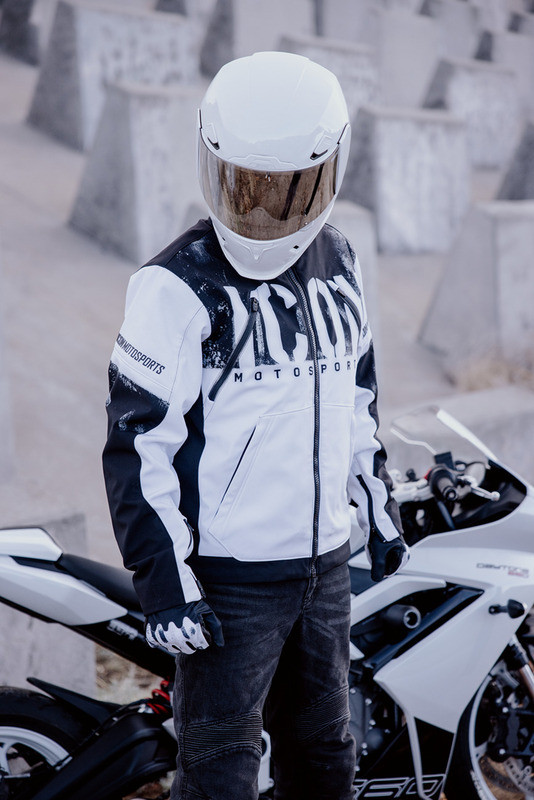 Icon Merc3 Anomaly White Jacket - Speed Addicts