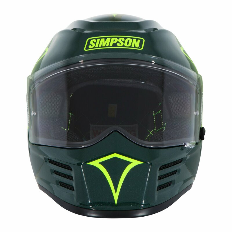 Simpson Speed Bandit 12 0'Clock Green Helmet