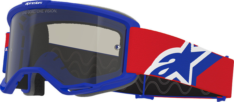 Alpinestars Vision Sand Blue Red White Dark Smoke Lens Goggle