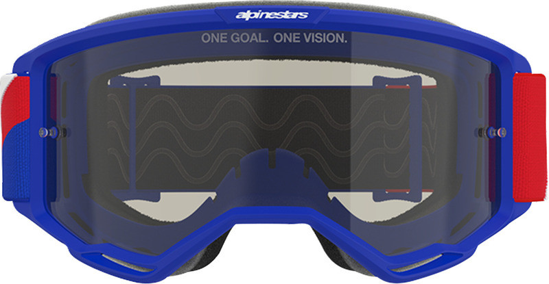 Alpinestars Vision Sand Blue Red White Dark Smoke Lens Goggle
