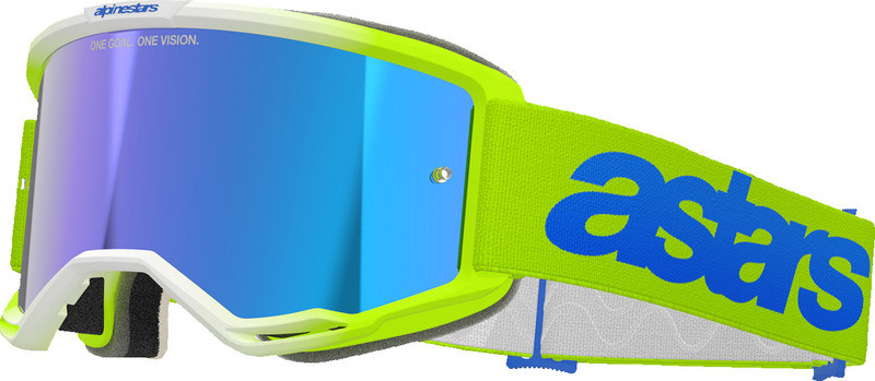Alpinestars Vision 5 Blaze Yellow Blue Blue Mirror Lens Goggle