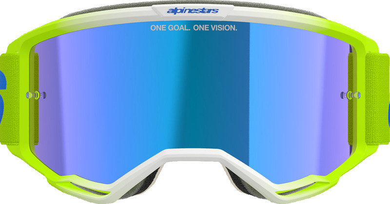 Alpinestars Vision 5 Blaze Yellow Blue Blue Mirror Lens Goggle