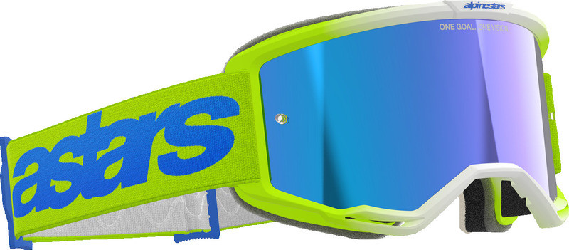 Alpinestars Vision 5 Blaze Yellow Blue Blue Mirror Lens Goggle