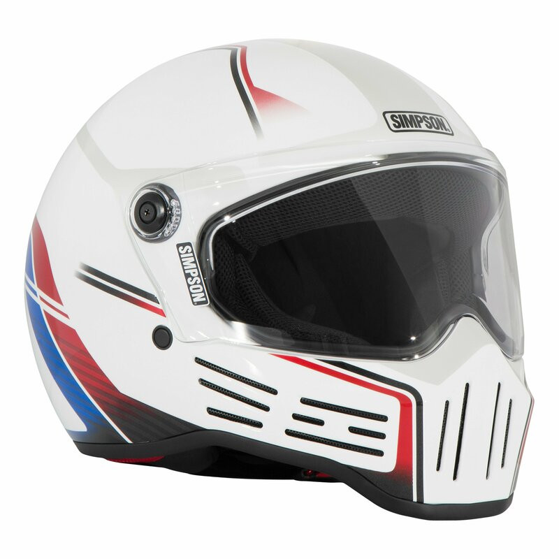 Simpson M30 Bandit Lifter White Helmet