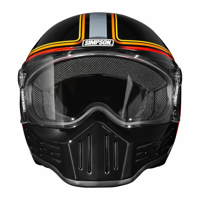 セキュリティ・セーフティ simpson m30 Simpson M30 Bandit Slipline Black Helmet - Speed Addicts