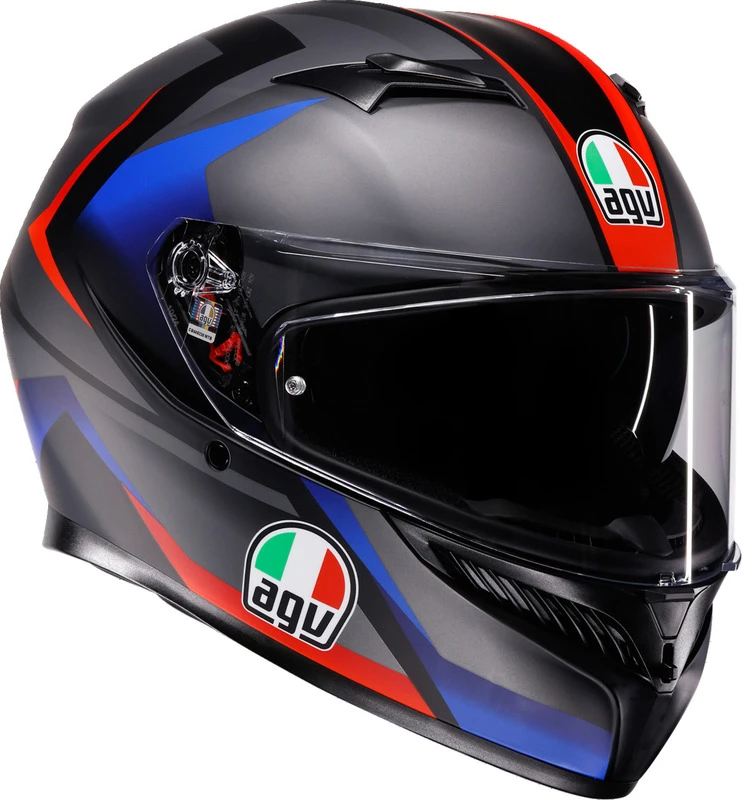 AGV K3 Striga Matte Black Blue Red Helmet