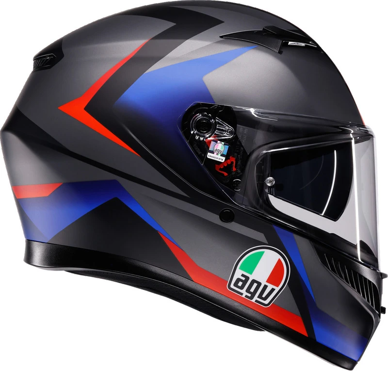 AGV K3 Striga Matte Black Blue Red Helmet