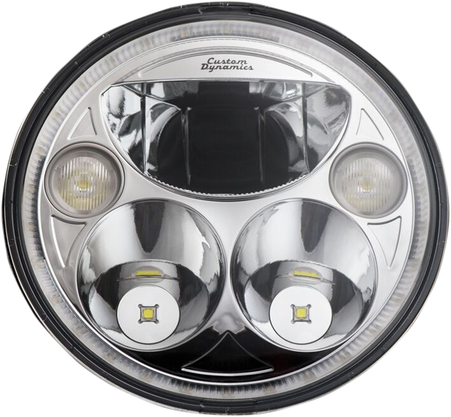 Custom Dynamics 7" TruBEAM Headlamp Chrome Chieftain - CDTB-7-IF-C