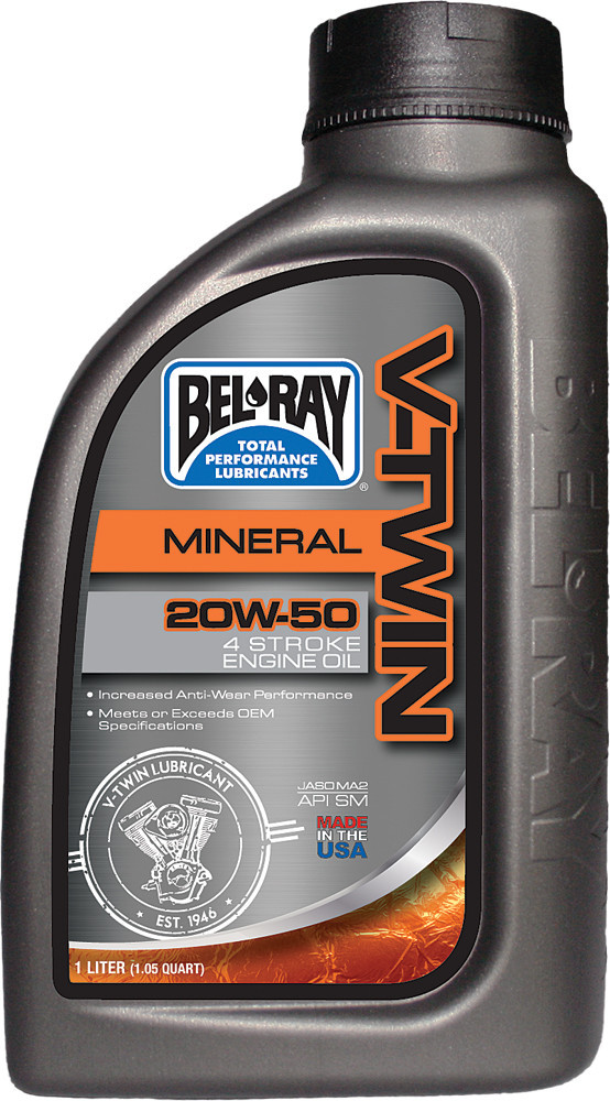Bel-Ray V-Twin Mineral Engine Oil 20W-50 1L - 96905-BT1