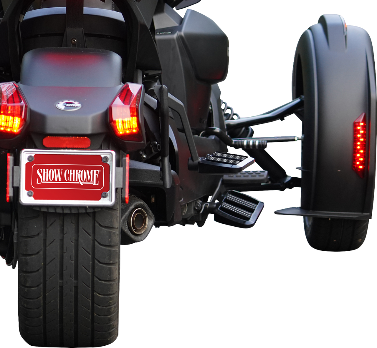 Show Chrome Combat Boards Passenger Black w/ Contrast Cut Ryker '19-'24 - 41-428
