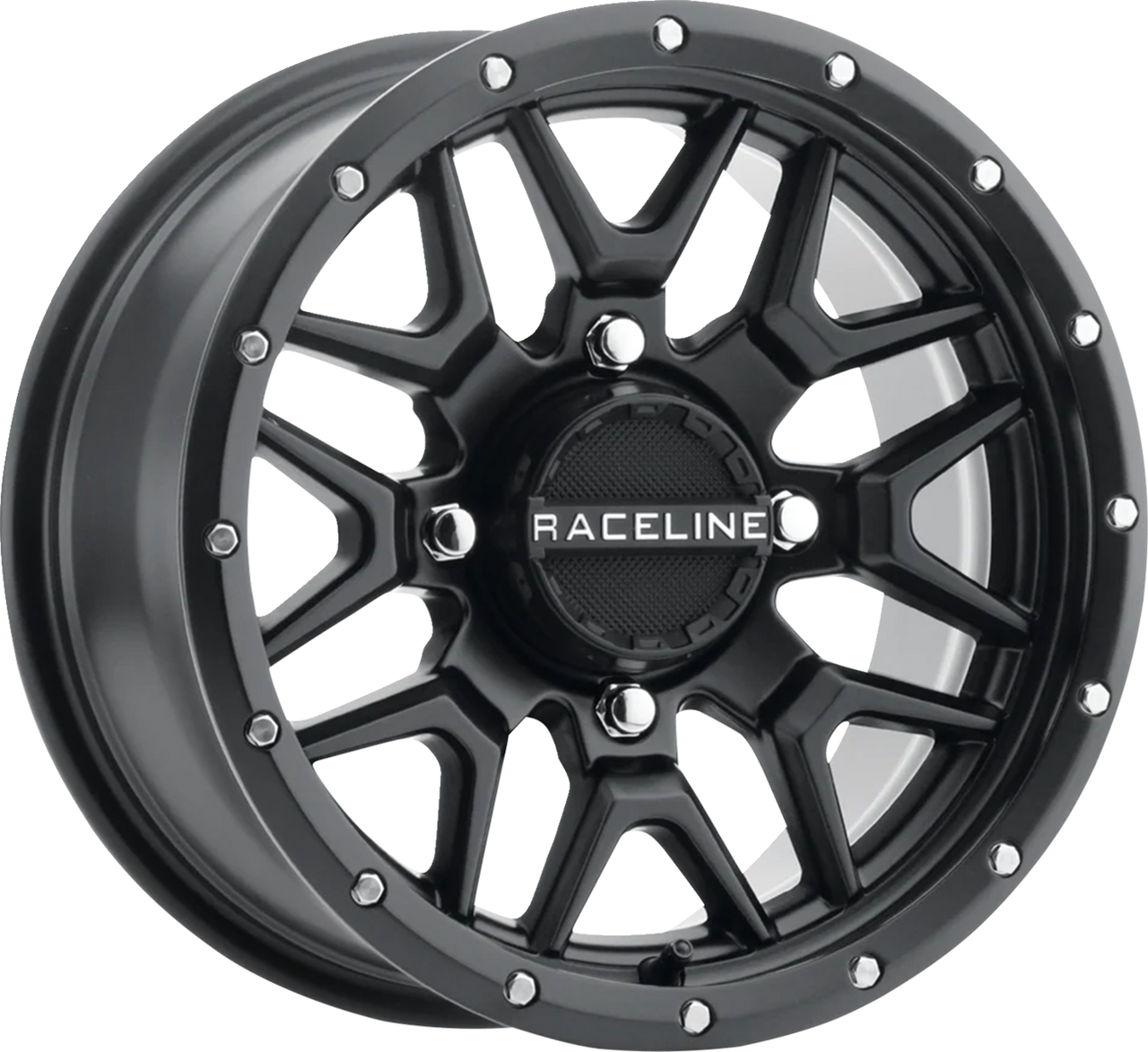 Raceline Wheel Krank Simulated Beadlock Front/Rear Black 14x7 4/156 5+2 (+10 mm) - A94B-47056+10