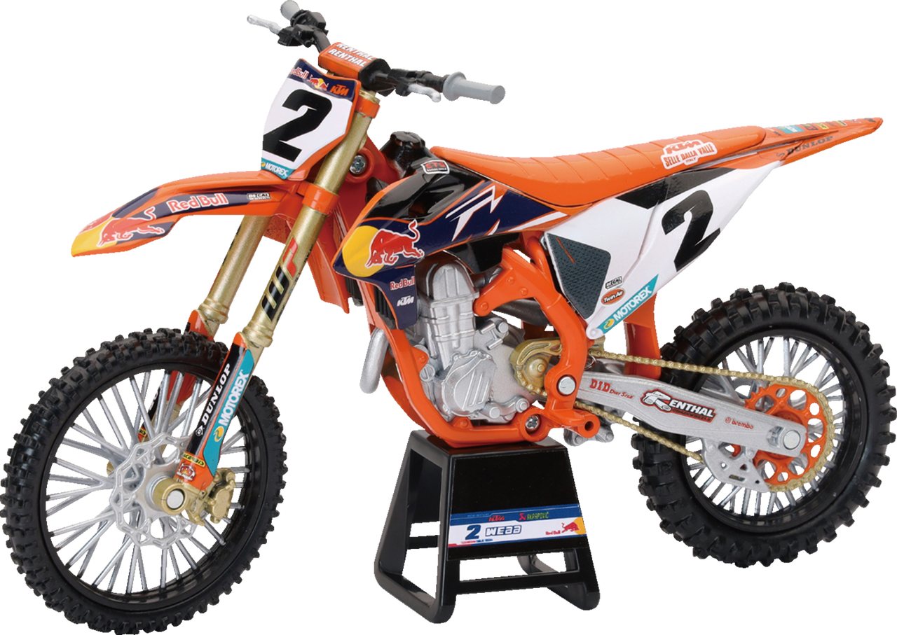 New Ray Toys Red Bull KTM 450 SX-F Cooper Webb 1:12 Scale Orange/Black/White - 58353