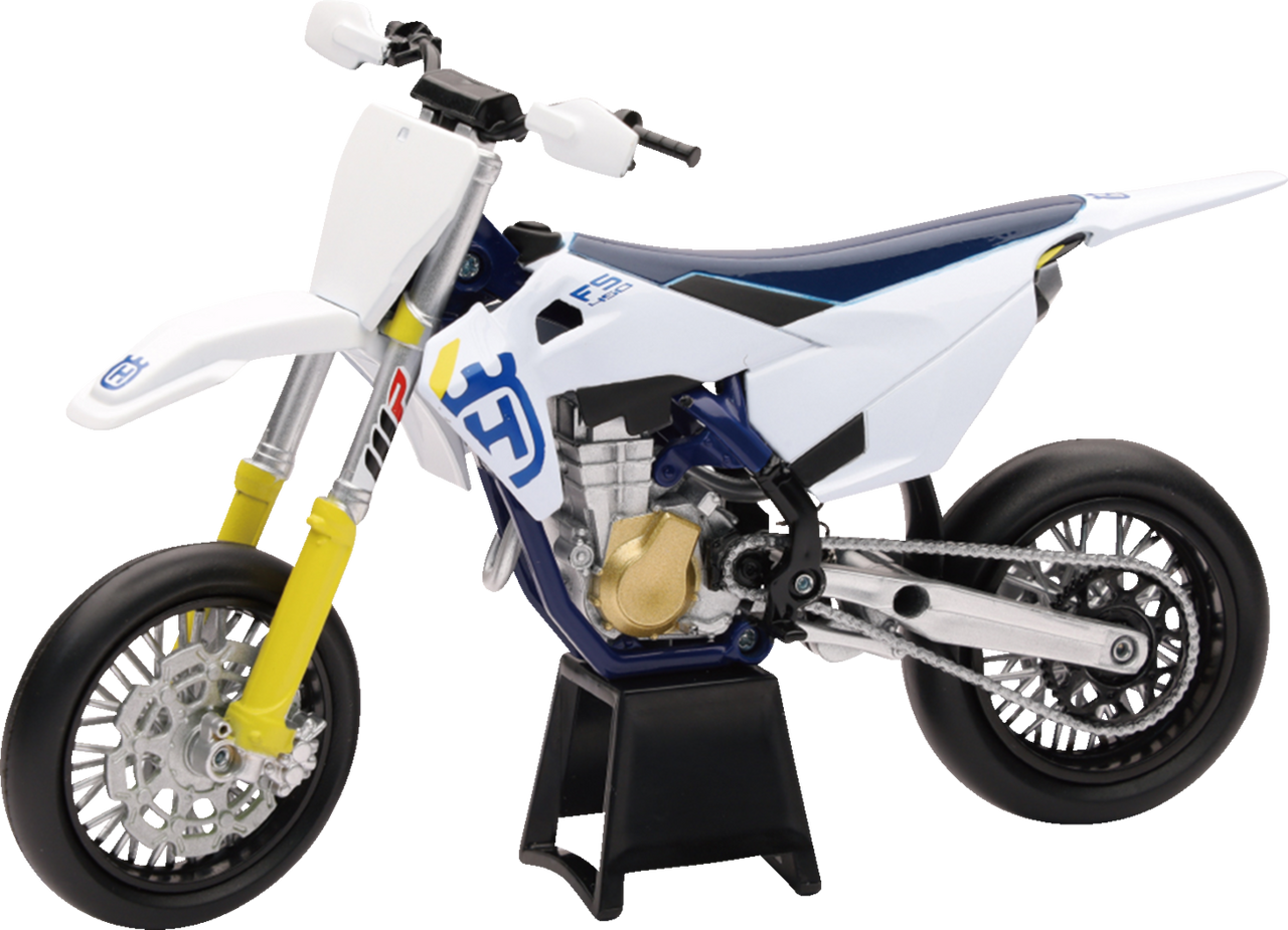 New Ray Toys Husqvarna FS450 2019 Bike 1:12 Scale White/Blue/Black - 58163