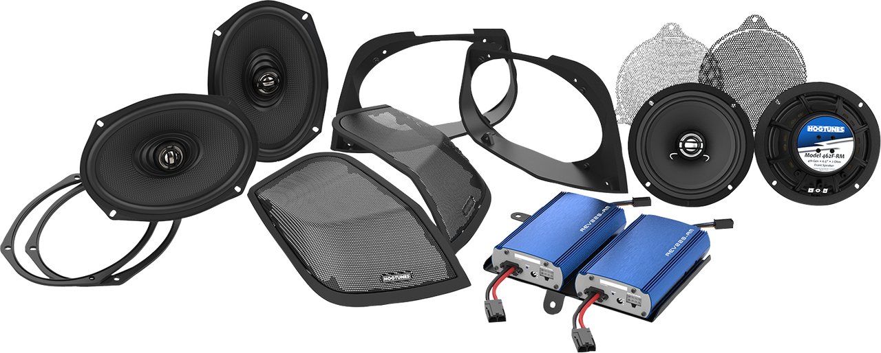 Hogtunes Cut-In Lid Kit with Speakers/Amplifier - RETRO 450.4 KIT