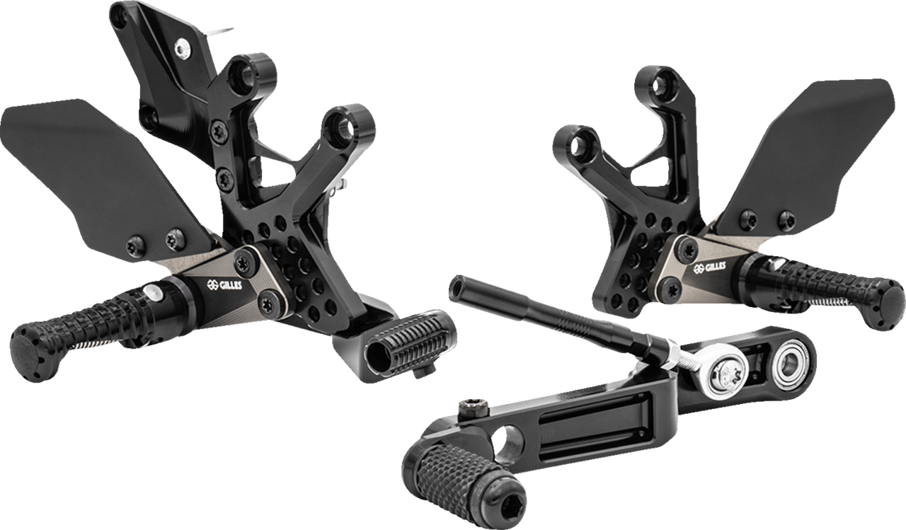Gilles Tooling Adjustable Rearset AS31GT3 Black - AS31GT3-S13-B