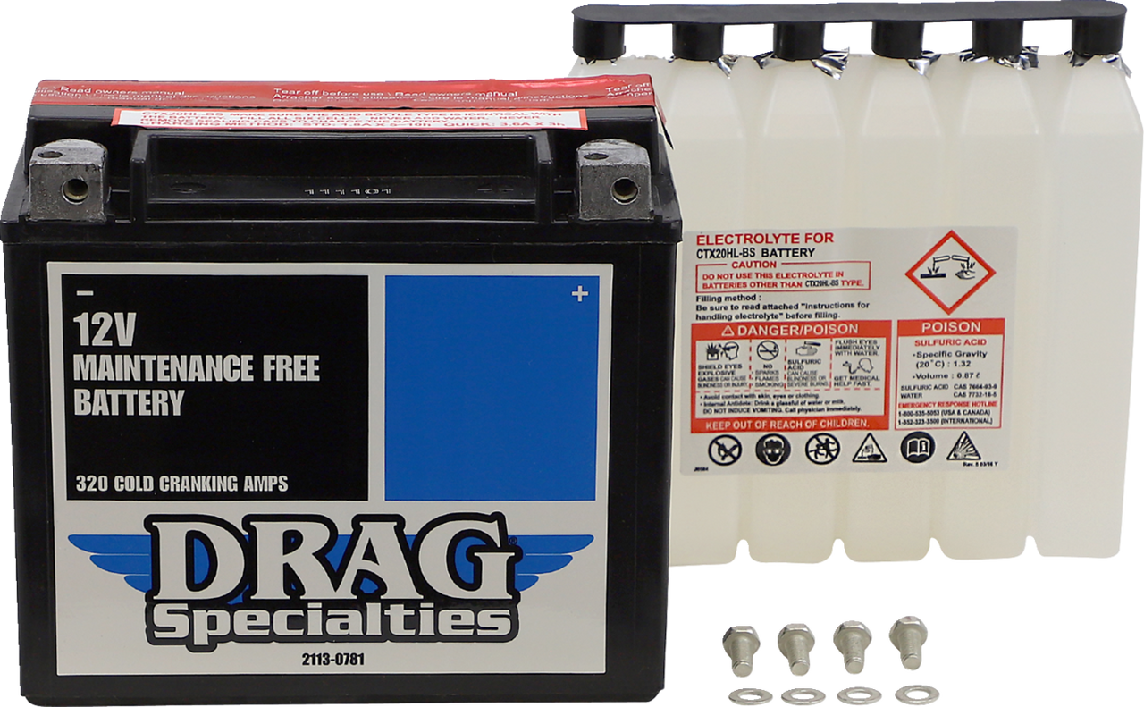 Drag Specialties Battery YTX20HLBSFT - CTX20HL-BS FT