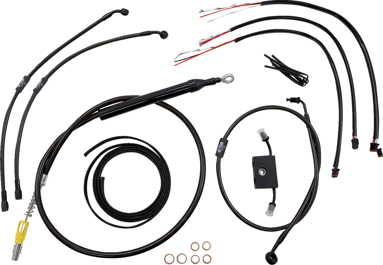 La Choppers Cable Kit- Quick Connect 18" 20" Ape Hanger Handlebars size  Midnight - LA-8157KT2-19M