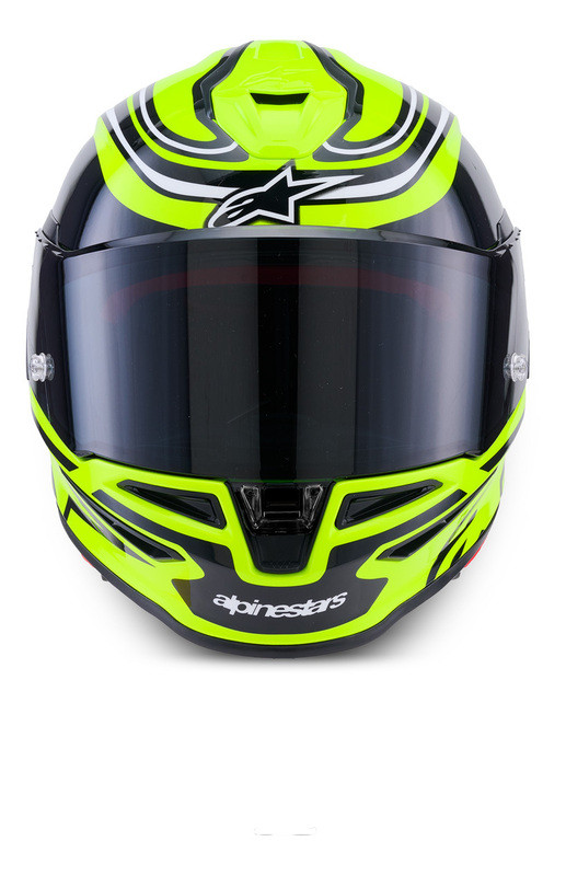 Alpinestars Supertech R7 Zeal Yellow Black White Helmet - Speed