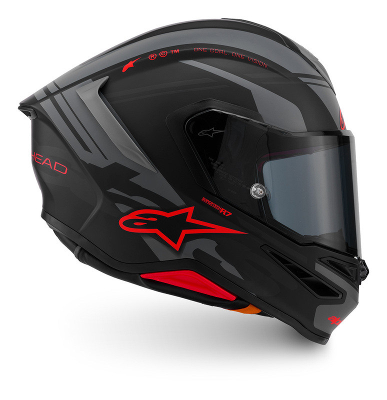 Alpinestars Supertech R7 A-Core Matte Black Gray Red Helmet
