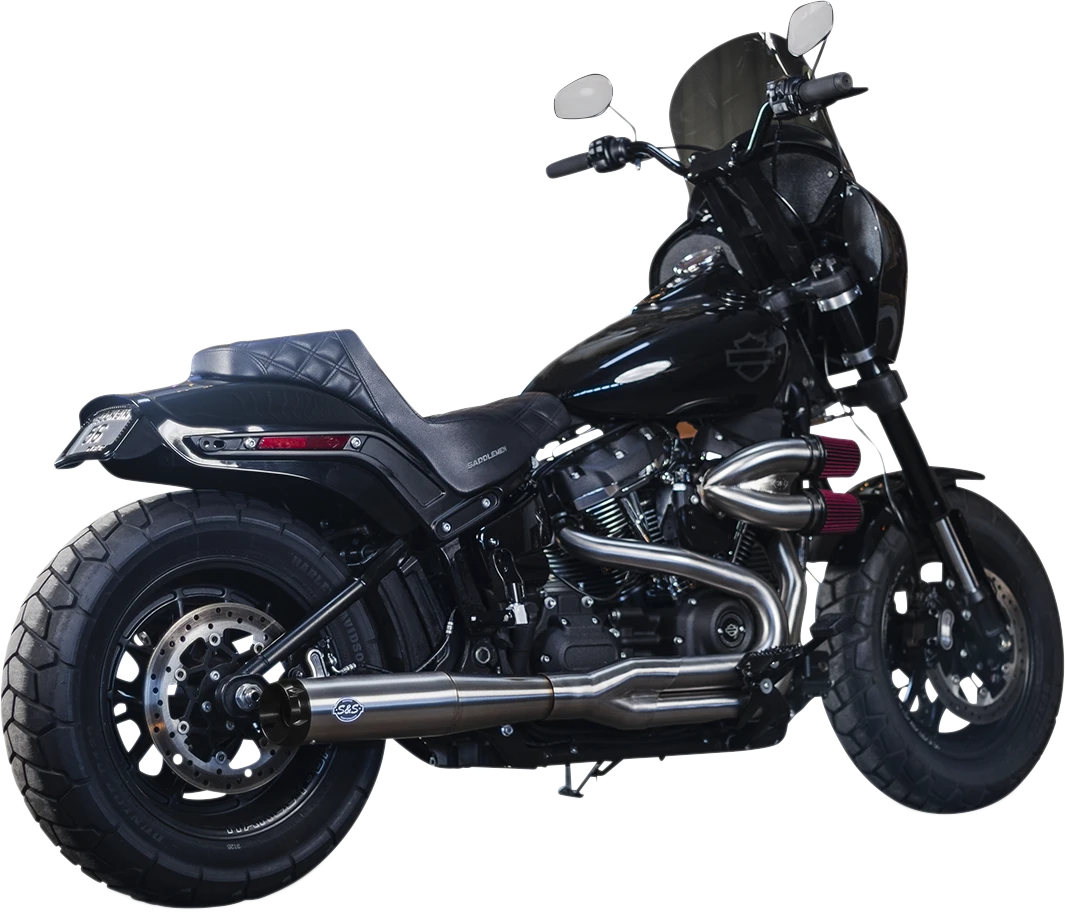 S&S Cycle SuperStreet 2:1 50 State Exhaust System M8 Softail size  Stainless Steel - 550-0996B