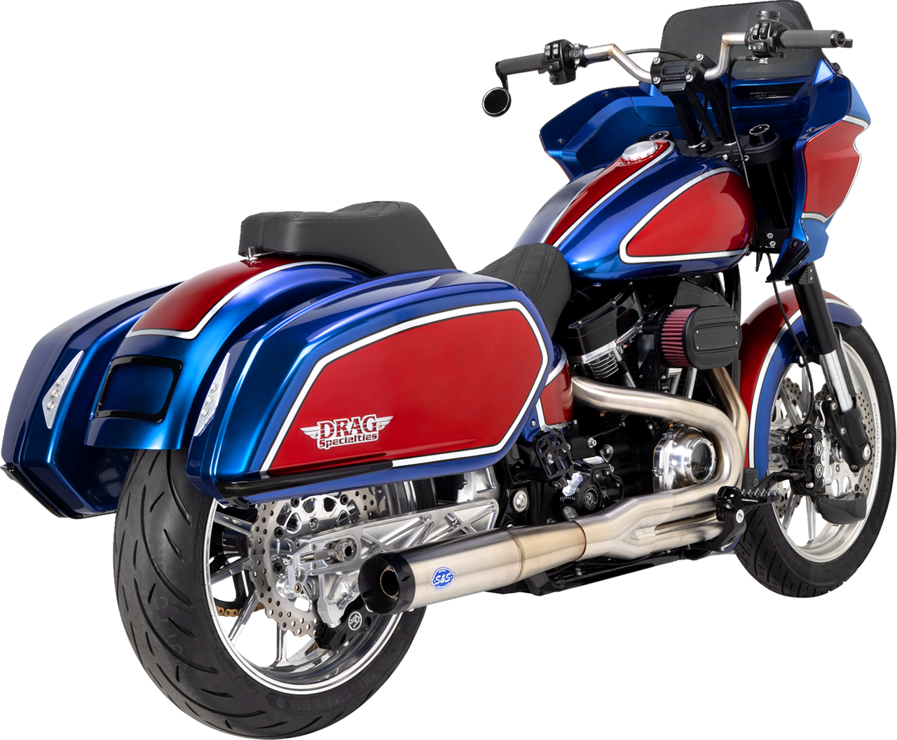 S&S Cycle SuperStreet 2:1 50 State Exhaust System M8 Softail size  Stainless Steel - 550-0996B