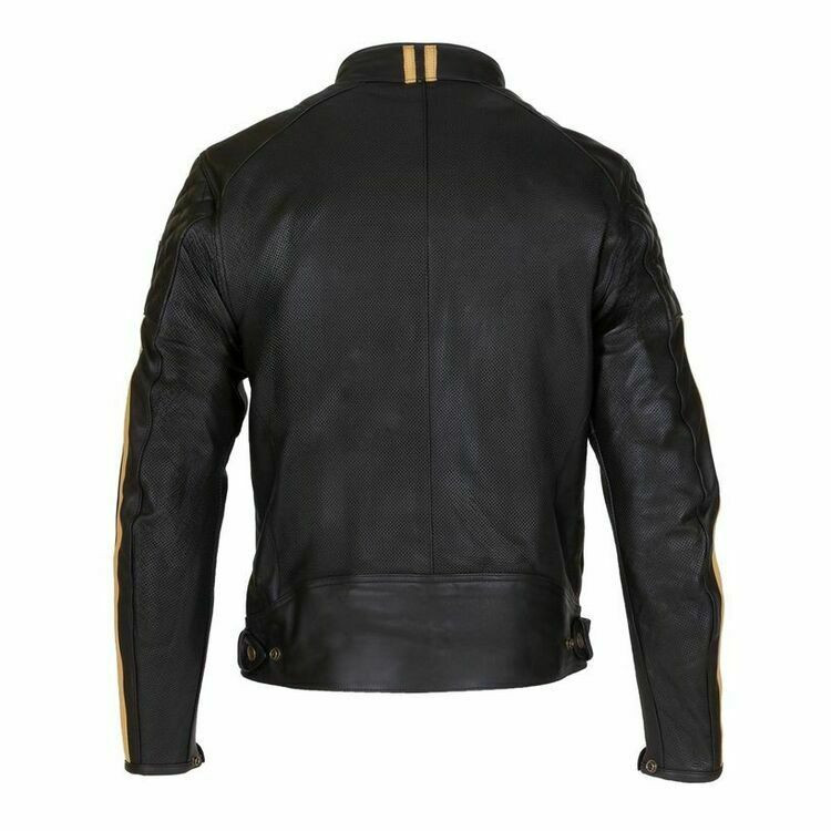 Merlin Icon D3O Leather Black Gold Jacket