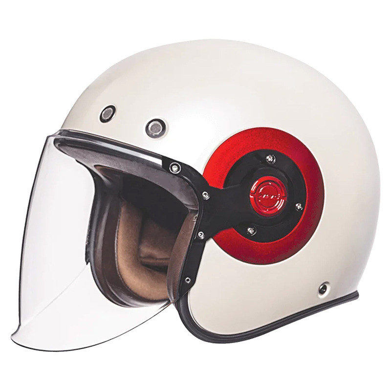 SMK Retro Jet Pearl White Helmet