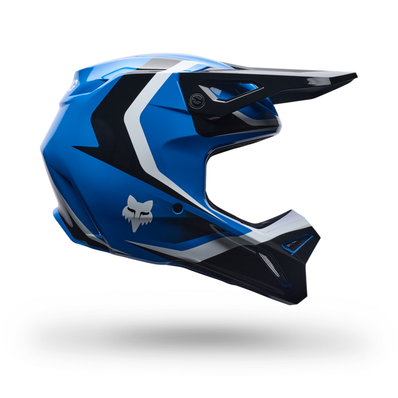 Small Fox Racing Fox Racing V1 Frame Blue Helmet - Speed Addicts