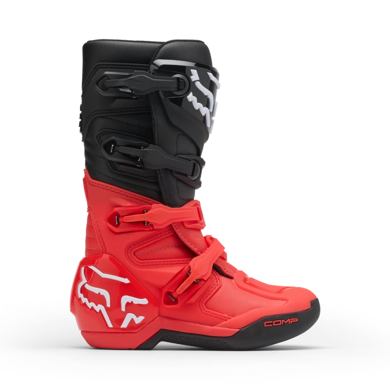 Fox Racing V27 Youth Comp Red Boots - Speed Addicts