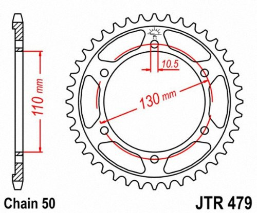 Jt Rear Steel Sprocket 41T - JTR479.41