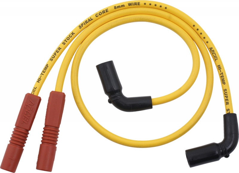 Accel S/S Spiral Core Wire Set Yellow 8.0Mm - 171111Y