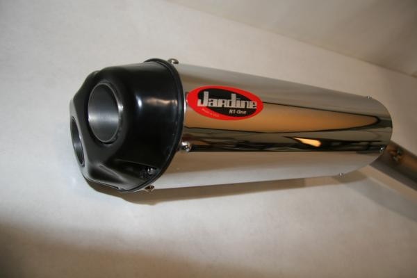Jardine RT1 Stainless Dual Outlet Slip On Exhaust Pipe ZX-6R INCL FNDR KIT 07 08