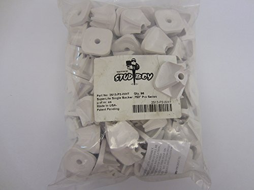 Stud Boy Super-Lite Pro Series Single Backers .75" 84/Pk Yellow - 2513-P8-WHT