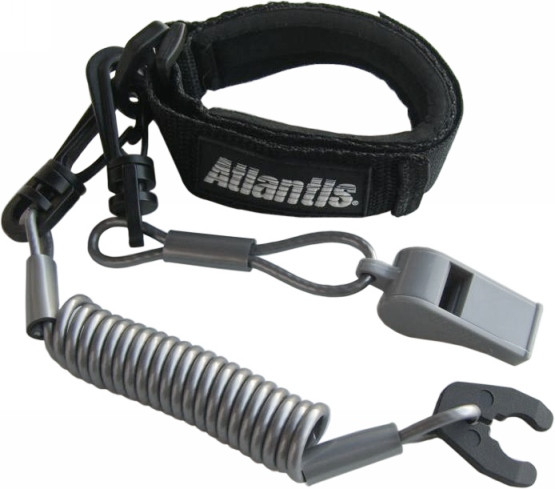 Atlantis Pro Floating Wrist/Jacket Teth Ercord/Lanyard (Black) - A7459PFW