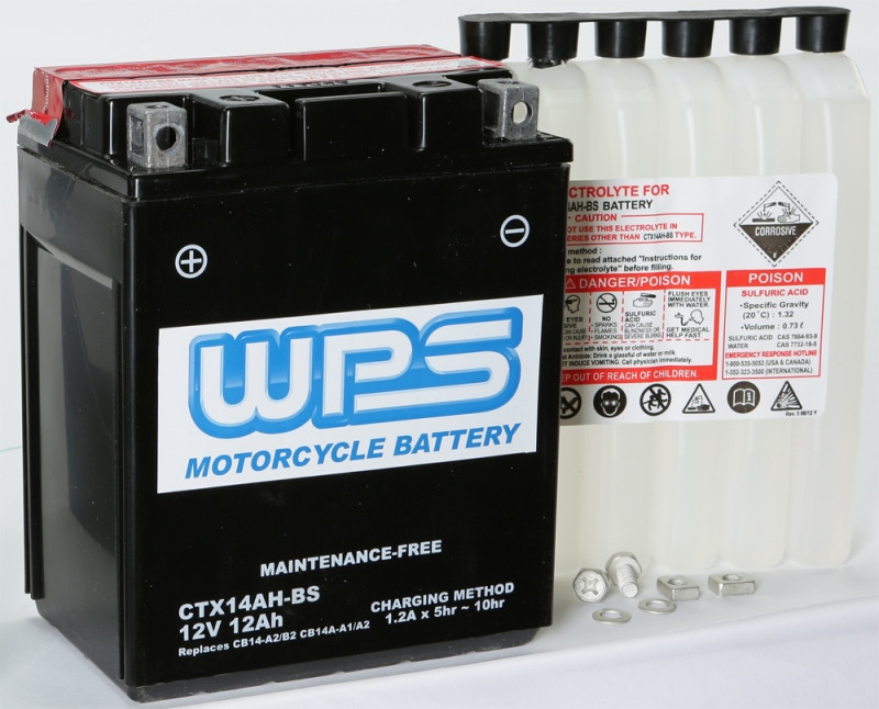 Wps Battery Maint Free Ctx14Ah-Bs - CTX14AH-BS