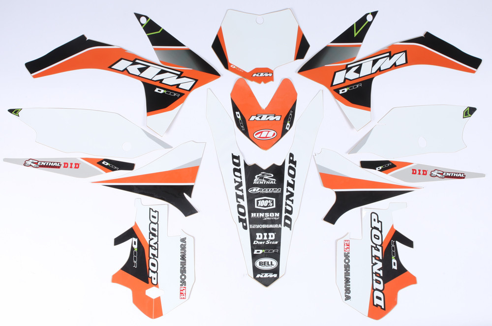 D Cor Ktm Raceline Graphics Complete Kit (White) - 20-30-200