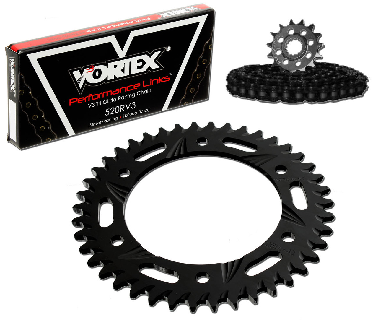 Vortex CK6284 Chain and Sprocket Kit GFRA SUZ GSX-R600 06-10 (1D,ALU)