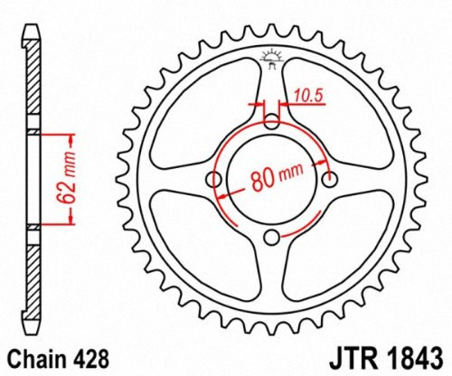 Jt Jt Sprkt Rear 54T - JTR1843.54