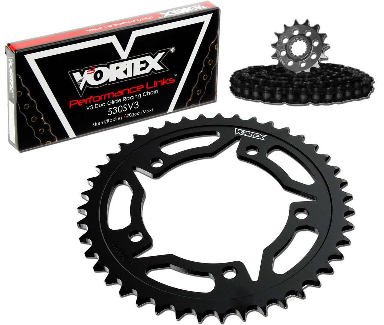 Vortex CK6125 Chain and Sprocket Kit WSS YAM YZF-R6 99-02 (STK,STL